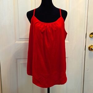 Shell Top: Red,  Adjustable straps, silky feel